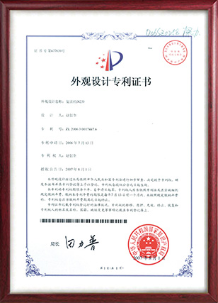 Appearance patent certificate repeater (832)